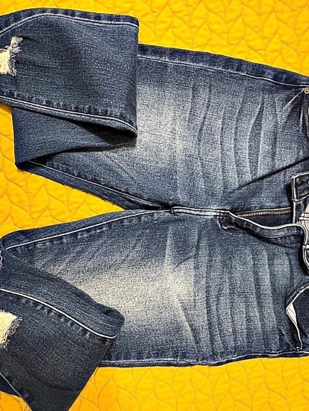 Kancan Skinny Jeans Distressed Blue Waist 30